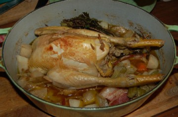 Recette de la poule au pot bio